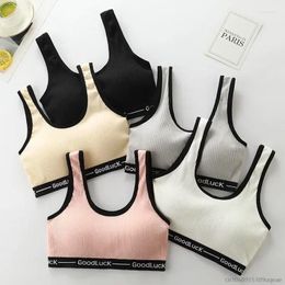 Bras Sports Cotton Bra For Women Fitness Running Yoga Top Push Up Tops Ladies Sportswear 9-18T