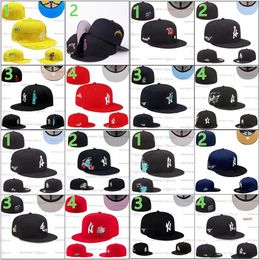 2024 Men's Baseball Full Closed Caps SD Letter Stitched Brown Color Bone New Chicago Angeles Patched 68 Mix Colors Sport Fitted hats All Team Atlanta Navy Feu7-02