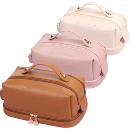 Cosmetic Bags PU Leather Bag Women Large Makeup Travel Storage Toiletry