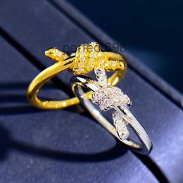 2024 Designer Knot ring cool wind t home same knot cross bow set diamond Valentines knot food ring new style