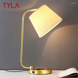 Table Lamps TYLA Nordic Brass Lamp Modern Simplicity Living Room Bedroom Study LED Originality Desk Light