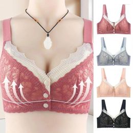 Bras Women Back поддерживает бюстгальтер удобный кружево для сексуального переднего закрытия.