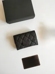 10a klassiska kvinnliga väskor Flip Handbag Luxury AP 314 Classic Folding Caviar 50086 Wallet Designer Diamondback Mönster