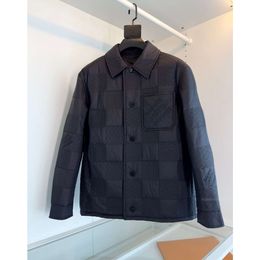Men's Jackets New Embroidered Black Cotton Jacket European Size