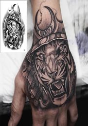 Temporary tatoo men horror king tiger temporary tattoo boy waterproof hand tatoo rose mouth robot tattoo sticker water transfer2332913