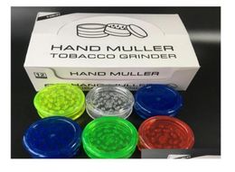60Mm Round Plastic Tobacco Smoking Herb Grinders 3 Layer Tobacco Grinder Cigarette Colourful Crusher Fit Dry Herb Colour Random Send5230636