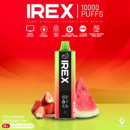 Original Hot Sale Irex 10000 10k Puffs Prefilled Vaporizer cigarette disposable vape pen 2% 5% Nicotine Mesh Coil Rechargeable