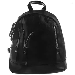 School Bags European And American Tide Pu Soft Leather Backpack Fashion Wild Female Simple