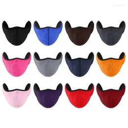 Bandanas Wind Proof Fleece Mouth Cover Cold Ear Warmer Protections Earlap Earmuffs 57QC