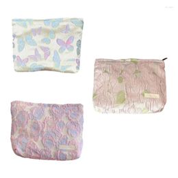 Cosmetic Bags Portable Flower Print Bag Women Girls Home Travel Makeup Casual Large Capacity Toiletry Organiser Storage