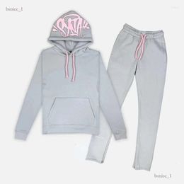 Men's Tracksuits Streetwear Synaworld Y2K Hoodie Sweatshirt Track Pants Two Piece Letters Embroidery Baggy Set Sportswear 748