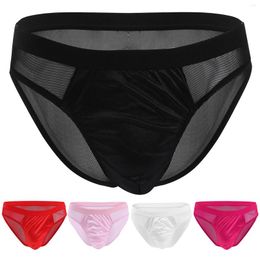 Underpants Mens Simple Personality Fashion Casual Sexy Thong Underwear T Pants Large Lingerie Mesh Cotton Jockstrap Jock Brief