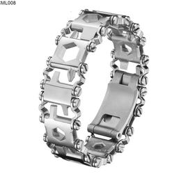 29 in Tool Bracelet Follow Traveler Multi Functional Outdoor Emergency Stainless Steel