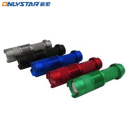 Direct Operated Mini Zoom Tactical Flashlight Dual-Purpose Aa/14500 Battery Outdoor Strong With Pen Clip Light 297801