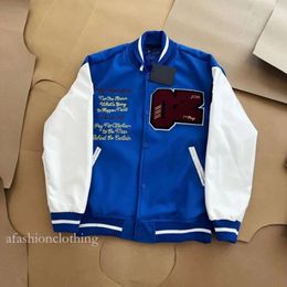 Off White Jacket White Fox Hoodie Letterman Letter Autumn Men Baseball Jackets Hip Hop Loose Varsity Fashion Winter 516 Off Jacket White Fox Jacket 525