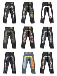 Y2k jeans American retro hip hop fashion print jeans male Harajuku punk Gothic wide pants couple casual straight street wear 240309