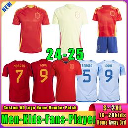 2024 New Spain GAVI MORATA M.ASENSIO national team fan player version Soccer jerseys European Cup MERINO CANALES FABIAN football shirt home away kids kit uniforms