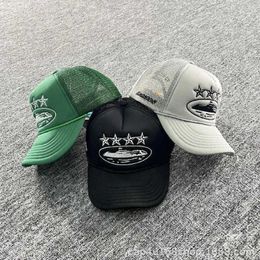 Ball Caps 2023 Trendy Brand Star Cruise Embroidered Summer Truck Hat For Men Breathable Mesh Baseball Vintage Trucker Hats New 2024