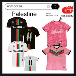 2024 2025 Palästina Fußballtrikot Heim Auswärts Schwarz Weiß 24 25 CD Palestino individueller Name Nummer Fußballtrikot Hotsoccer