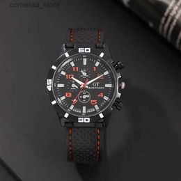 Other Watches Fashion Mens Quartz es Luxury Male Clock Sport Wrist Business Casual Quartz Wrist Gifts For Men Y240316