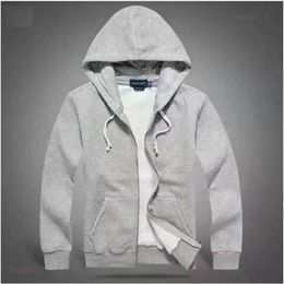 Men's Jackets Polo Small Horse Hoodies Men Sweatshirt with A Hood Cardigan Outerwear Men Fashion Hoodie High Quality New Style 738