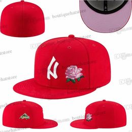 35 Colors Men's Baseball Fitted Hats Classic Red Rose New York Sport Full Closed Designer Caps baseball cap Chapeau Stitched A SD Lettter Love Hustle LA Oc17-03