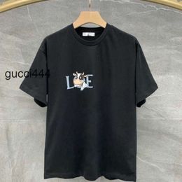 Short Tshirt lowewe High lowe Womens Loewees Mens loeewe Designers Letters Summer Shirt Tshirt Print Mens Sleeves Shirts Luxury Sweat TShirts t Street Loose Tr LFYK