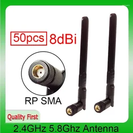 Smart Home Control 50pcs 2.4GHz 5GHz 5.8Ghz Antenna 8dBi RP-SMA Connector Dual Band Wifi Antena SMA Male To Female Coaxial Extension Cable