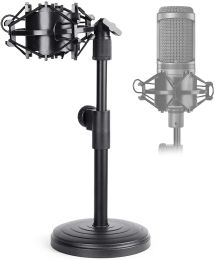 Microphones Desktop Microphone Stand, Adjustable Table Mic Stand with Mic Shock Mount for At2020 At2020usb+ At2035 Atr2500 Co