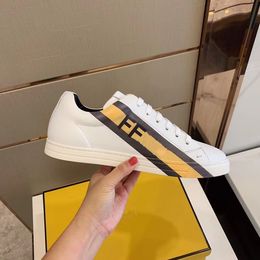 With Box Mirror Quality Chaussure Original Designer Men Luxury Shoes F Logo Sneakers Low Top Thick Sole Women Trainers Lace up Casual Flat Sports Shoes Dhgate New
