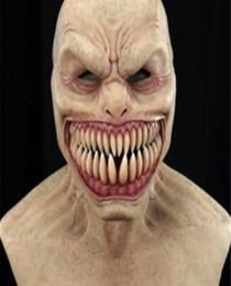 New Horror Stalker Mask Cosplay Creepy Monster Big Mouth Teeth Chompers Latex Masks Halloween Party Scary Costume Props Q08062921158