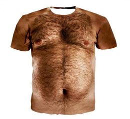 2020 New Fashion men 3d T Shirt Funny Printed Chest Hair Muscle Short Sleeve Summer men039s tshirts Funny monkey face Tshirt Y2638793