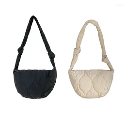 Waist Bags Nylon Crossbody Bag Trendy Semicircle Satchel Casual Chest Solid Color Handbag Retro Shoulder With Zipper