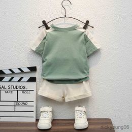 Clothing Sets New Summer Baby Boys Clothes Sets Fashion Cotton Letter Printing T-shirts+Tooling Shorts 2pcs Kids Outfits for Infant Tracksuit