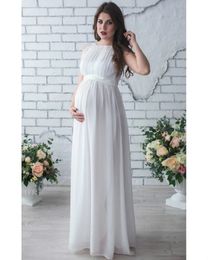 Chiffon Pregnant Long Dres Casual Sleeve Evening Party Maxi Maternal pregnancy dresses DS19 240301
