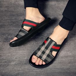 men slippers fashion summer platform sandals outdoor wear beach shoes casual slides slippers