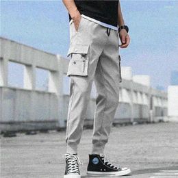 Men's Pants Cargo Fashion Brand Slim Casual Leggings Students Sports Straight-tube Street Bomb Function