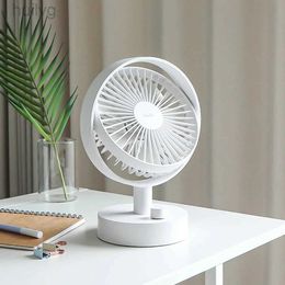 Electric Fans 2023 Household Table Fan USB Rechargeable 4000mAh Battery Powered Wireless Portable Mini Air Cooling Circulator 240316