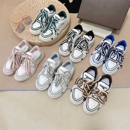 23% OFF shoes 2024 Spring Autumn New Genuine Leather Womens Board Sports and Casual Trendy Small White Shoes Flat Bottom Low Top Lacing Academy Style