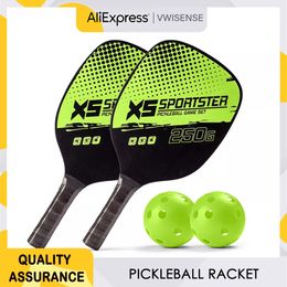 Pickleball Paddles Set Training Set with 4 Pickle Balls 1 Carry Bag Portable Pickleball Rackets for Indoor Outdoor Exercise 240313