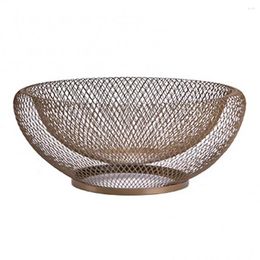 Plates Kitchen Accessories Fruit Basket Geometric Vegetable Wire Storage Metal Bowl Container Desktop Display