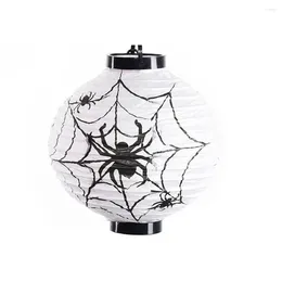 Candle Holders 1Pc Halloween LED Hanging Light Foldable Paper Lantern Scary Holiday Party Decoration