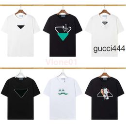 Tees praddas pada prd Polos ppdda Luxury Summer Mens Print Designer T Shirt Short Casual Man Womens Loose Sleeves Tees With Letters Size M-3XL G7W0