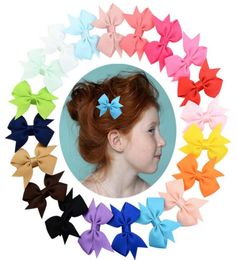 20 Colors Girls Baby Small Cute Bow Hairpin Headwear Children039s Hair Accessories Crocodile clip fishtail hairclip A539571827