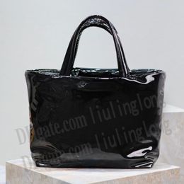 designer tote new handbags women luxury shoulder bags black shopping messenger patent leather totes large capacity fashion handbag purses