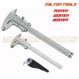 70mm 100mm 150mm Mini Vernier Calliper steel Hardened Metric Machinist slider vernier Calliper thickness gauge measuring tools 240307