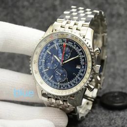 U1 Top-grade AAA Bretiling Orologio Men Movement Watch 44MM Stainless Steel Chronograph Navitimer Super Luminous Watches Montre De Luxe Sapphire Wristwatches 817