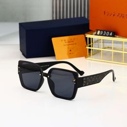 Mens Sunglasses for Woman Designer 2023 New Internet Celebrity with the Same Style of Slimming Square Large Frame Street Photography Plain with Box