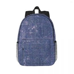 Backpack Textile Texture With White Stains I Love Bluejeans Denim Backpacks Teenager Bookbag School Bags Laptop Rucksack Shoulder Bag