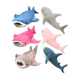 150cm Large Size Soft Shark Plush Toy Big Creative Blue Whale Stuffed Sea Fish Pillow Lovely Children Baby Doll 240304